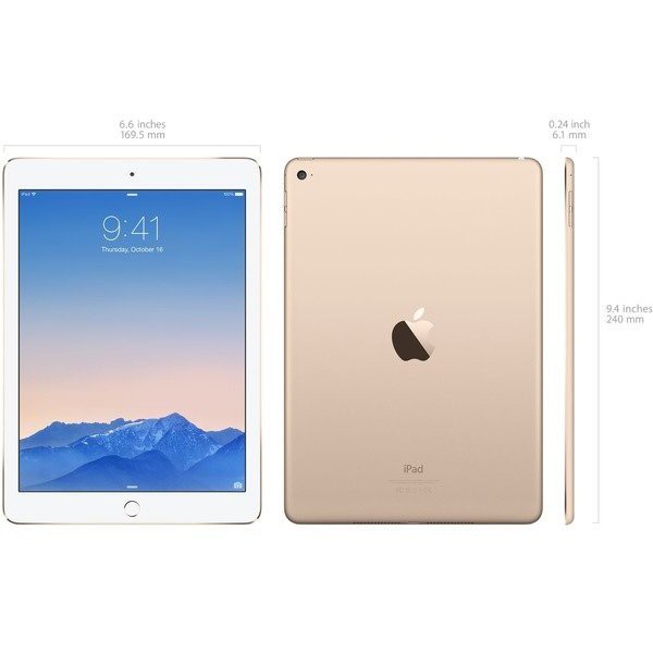 Apple iPad Air 2 Wi-Fi 128 GB Gold - AppleTimes