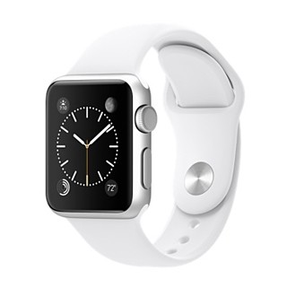 Apple Watch 38mm Silver Alluminum Case White Sport Band (MJ2T2)