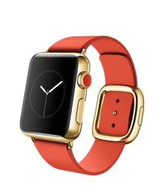 Apple Watch Edition 38mm 18-Karat Yellow Gold Case with Bright Red Modern Buckle