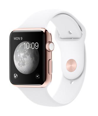 Apple Watch Edition 42mm 18-Karat Rose Gold Case with White Sport Band 