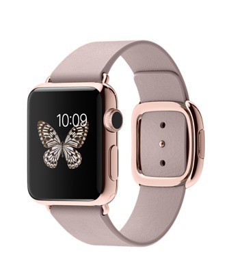 Apple Watch Edition 38mm 18-Karat Rose Gold Case with Rose Gray Modern Buckle