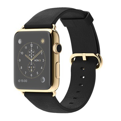 Apple Watch Edition 42mm 18-Karat Yellow Gold Case Black Classic Buckle 