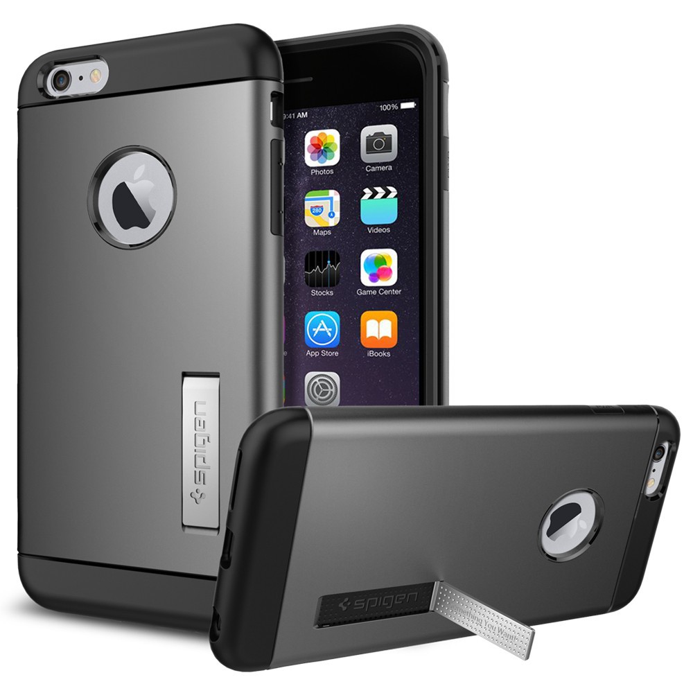 SGP Case Slim Armor Series Gun Metal for iPhone 6 Plus