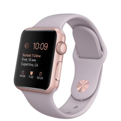 Apple Watch Sport 42mm Rose Gold Aluminum Case with Sport Band Lavander (MLC62)
