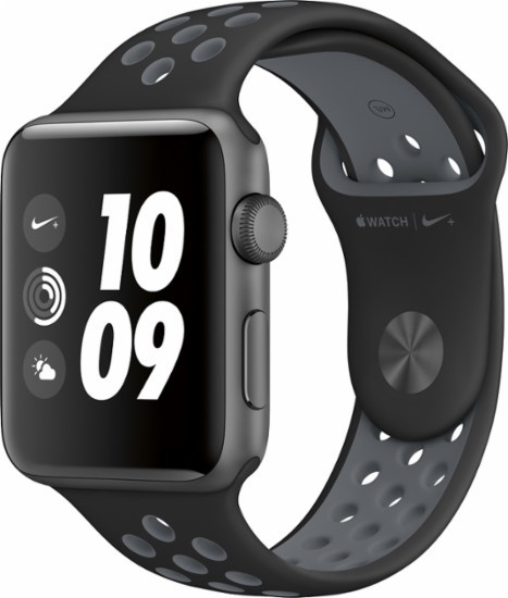 Apple Watch Nike+ 38mm Silver Case with Flat Silver/Volt Nike Sport Band MNYX2