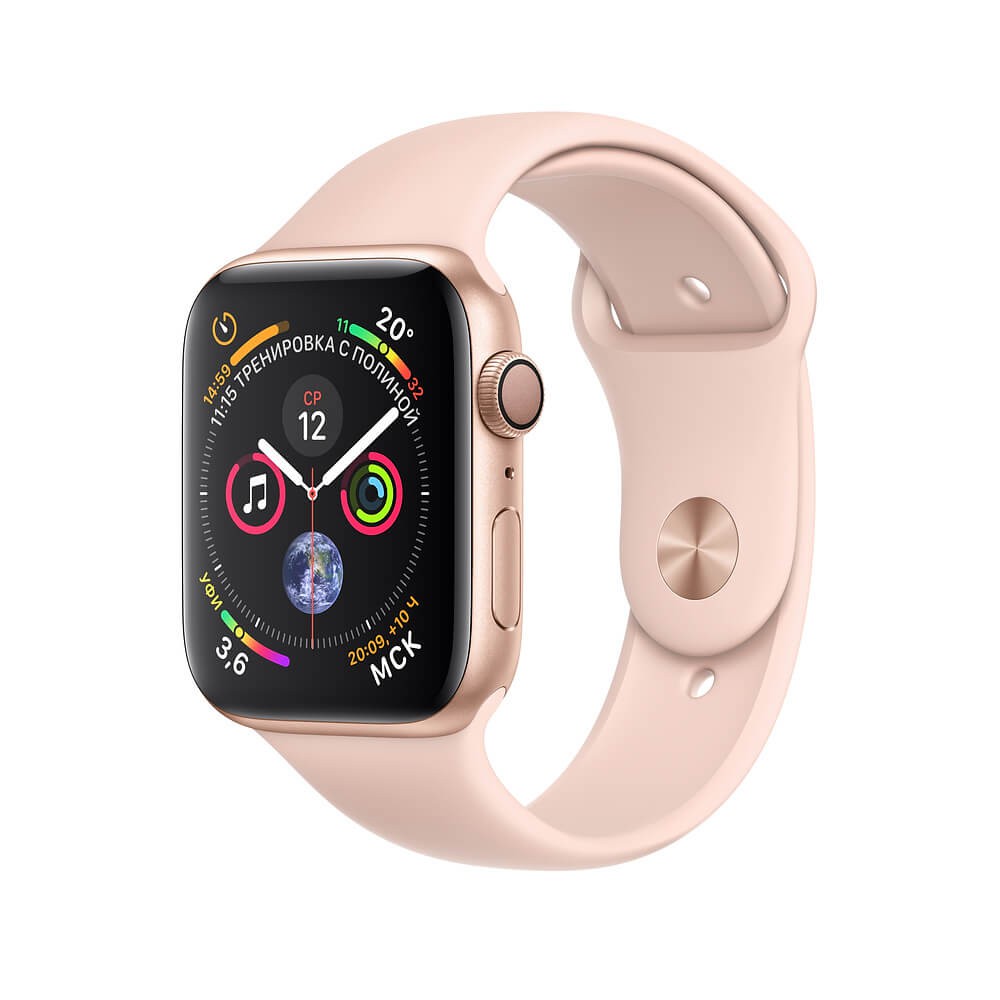 Apple Watch Series 5 40/44mm Gold Aluminum Case with Pink Sand Sport Band