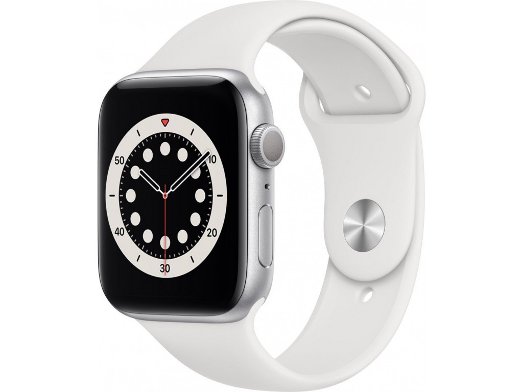 Apple Watch Series 6 GPS 40mm Silver Aluminium Case with White Sport Band (MG283)