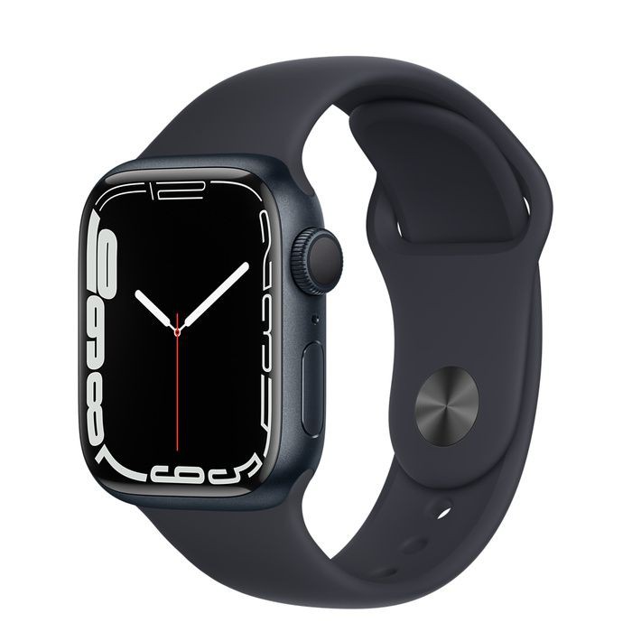 Apple Watch Series 7 GPS 45mm Midnight Aluminum Case With Midnight Sport Band (MKN53)