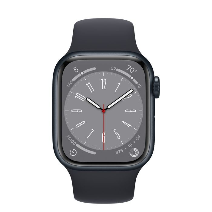 Apple Watch Series 8 GPS 45mm Midnight Aluminum Case w. Midnight Sport Band (MNP13)