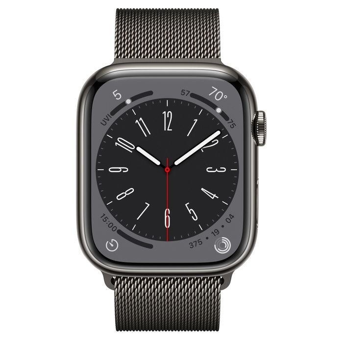 Apple Watch Series 8 GPS + Cellular 41mm Graphite S. Steel Case w. Milanese Loop Graphite (MNJL3/MNJM3)