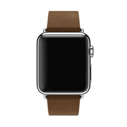 Apple Watch 38mm Stainless Steel Case Brown Modern Buckle (MJ3A2)