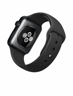 Apple Watch 38mm Space Gray Alluminum Case Black Sport Band (MJ2X2)