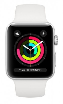 Смарт-часы Apple Watch Series 3 GPS 38mm Silver Aluminium Case with White Sport Band (MTEY2FS/A)
