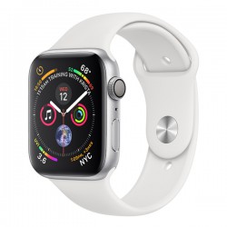 Apple Watch Series 5 GPS 44mm Silver Aluminum w. White b.- Silver Aluminum (MWVD2) 